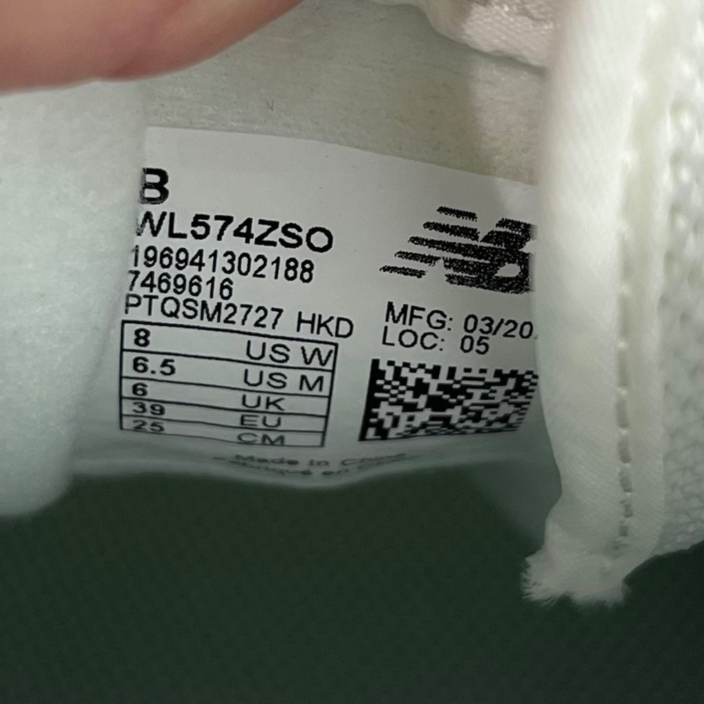 New Balance 574+ Platform Sneakers Women Size 8 WL574ZSO Cream Suede Mesh Chunky - Picture 7 of 7
